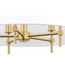 Hampton style pendant lamps - Argon ABBANO 5 fl. chandelier 5x7W (max) white brushed brass 2132 - product 5