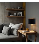 Table lamps with lampshade - Argon ABBANO 1-fl. table lamp 1x15W (max) black brushed brass 8049 - product 2