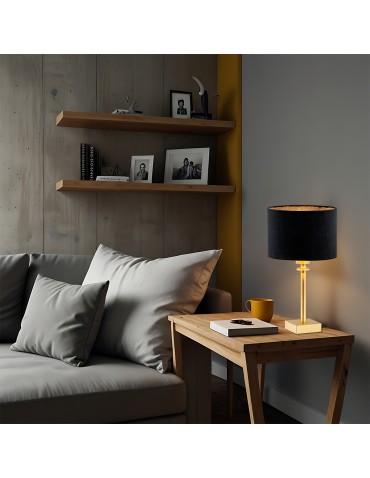 Argon ABBANO lampa stołowa 1 pł. 1x15W (max) czarny mosiądz szczotkowany 8049 - produkt 2