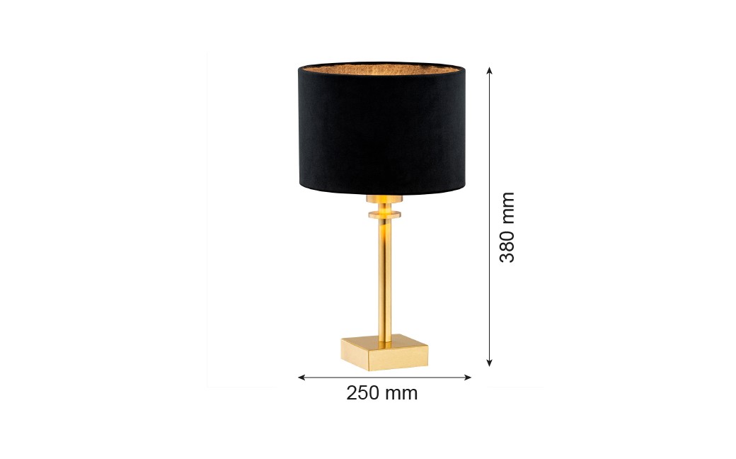 Argon ABBANO lampa stołowa 1 pł. 1x15W (max) czarny mosiądz szczotkowany 8049