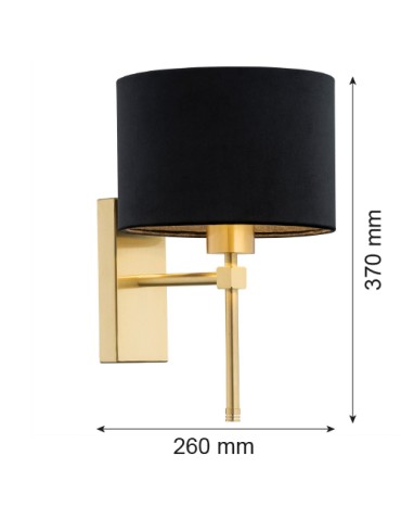 Argon ABBANO wall lamp 1 pł. 1x15W (max) black brushed brass 8050