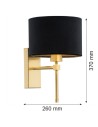 Argon ABBANO wall lamp 1 pł. 1x15W (max) black brushed brass 8050