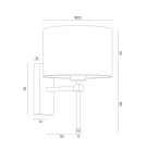 Wall lamps - Argon ABBANO wall lamp 1 pł. 1x15W (max) black brushed brass 8050 - product 3