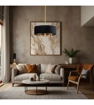 Hampton style chandeliers - Argon ABBANO 5 fl. chandelier 5x7W (max) black brushed brass 2133 - product 2