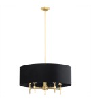 Hampton style chandeliers - Argon ABBANO 5 fl. chandelier 5x7W (max) black brushed brass 2133 - product 3