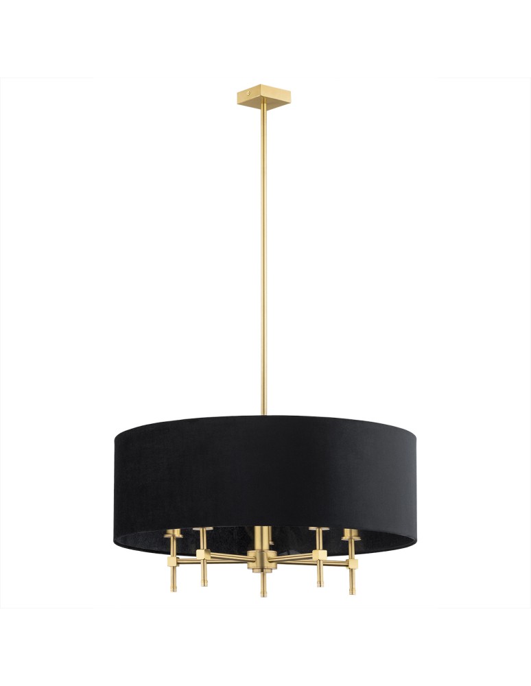 Hampton style chandeliers - Argon ABBANO 5 fl. chandelier 5x7W (max) black brushed brass 2133 - product kolory-swiatla.pl 3