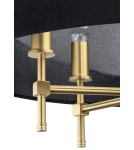 Hampton style chandeliers - Argon ABBANO 5 fl. chandelier 5x7W (max) black brushed brass 2133 - product 4