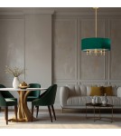 Hampton style chandeliers - Argon ABBANO 5 fl. chandelier 5x7W (max) green brushed brass 2146 - product 2