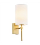 Modern wall lamps - Argon ABRUZZO wall lamp 1 pł. 1x7W (max) white brushed brass 8034 - product 1