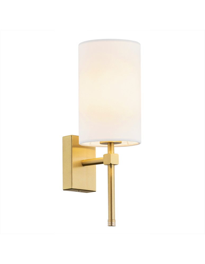 Modern wall lamps - Argon ABRUZZO wall lamp 1 pł. 1x7W (max) white brushed brass 8034 - product kolory-swiatla.pl 1