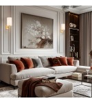 Modern wall lamps - Argon ABRUZZO wall lamp 1 pł. 1x7W (max) white brushed brass 8034 - product 2