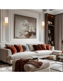 Argon ABRUZZO kinkiet 1 pł. 1x7W (max) biały mosiądz szczotkowany 8034 - produkt 2