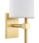 Modern wall lamps - Argon ABRUZZO wall lamp 1 pł. 1x7W (max) white brushed brass 8034 - product 4