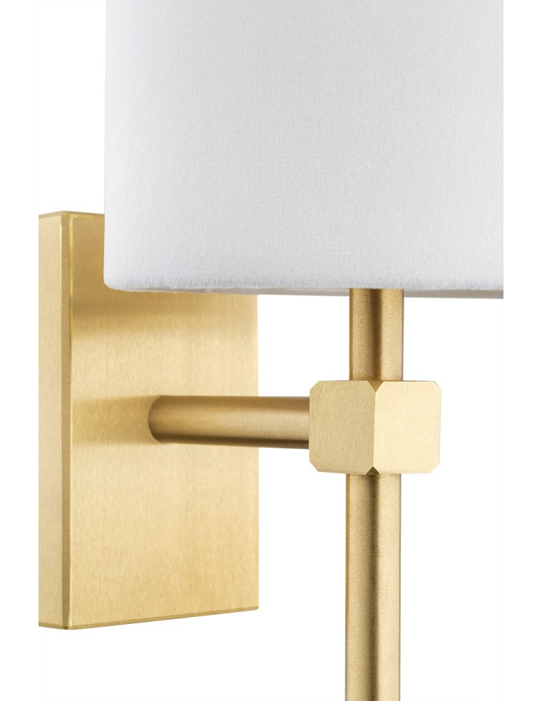 Modern wall lamps - Argon ABRUZZO wall lamp 1 pł. 1x7W (max) white brushed brass 8034 - product kolory-swiatla.pl 4