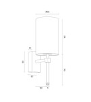 Modern wall lamps - Argon ABRUZZO wall lamp 1 pł. 1x7W (max) white brushed brass 8034 - product 6