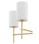Hampton style chandeliers - Argon ABRUZZO 5 fl. chandelier 5x7W (max) white brushed brass 2134 - product 4