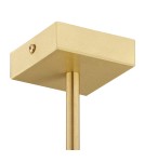 Hampton style chandeliers - Argon ABRUZZO 5 fl. chandelier 5x7W (max) white brushed brass 2134 - product 5