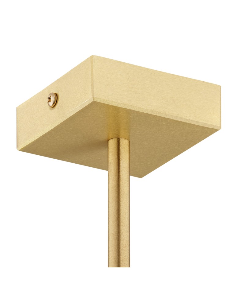 Hampton style chandeliers - Argon ABRUZZO 5 fl. chandelier 5x7W (max) white brushed brass 2134 - product kolory-swiatla.pl 5