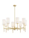 Argon ABRUZZO 8 fl. chandelier 8x7W (max) white brushed brass 5051
