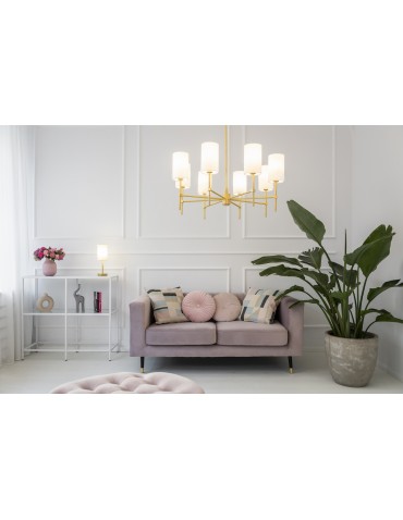 Argon ABRUZZO 8 fl. chandelier 8x7W (max) white brushed brass 5051 - product 2