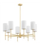 Hampton style chandeliers - Argon ABRUZZO 8 fl. chandelier 8x7W (max) white brushed brass 5051 - product 3