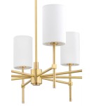 Hampton style chandeliers - Argon ABRUZZO 8 fl. chandelier 8x7W (max) white brushed brass 5051 - product 4