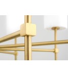 Hampton style chandeliers - Argon ABRUZZO 8 fl. chandelier 8x7W (max) white brushed brass 5051 - product 5
