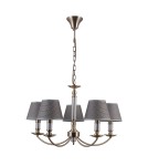 Retro chandeliers - ITALUX ZANOBI Pendant Gray 5xE14 PND-43272-5 - product 1