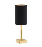 Table lamps with lampshade - Argon ABRUZZO 1 fl. table lamp 1x7W (max) black brushed brass 8031 - product 1