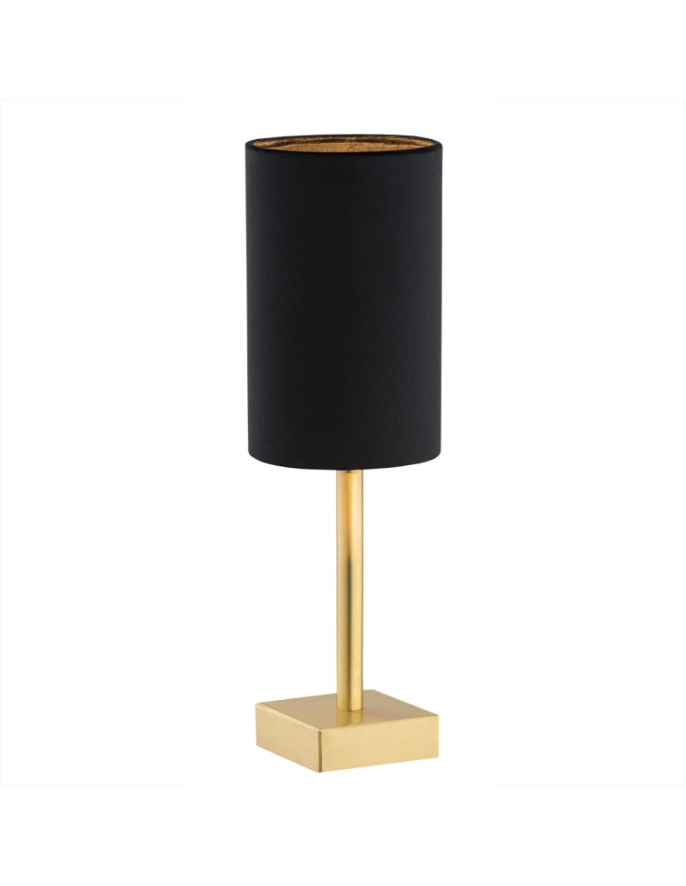 Table lamps with lampshade - Argon ABRUZZO 1 fl. table lamp 1x7W (max) black brushed brass 8031 - product kolory-swiatla.pl 1