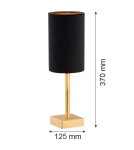 Table lamps with lampshade - Argon ABRUZZO 1 fl. table lamp 1x7W (max) black brushed brass 8031 - product 6
