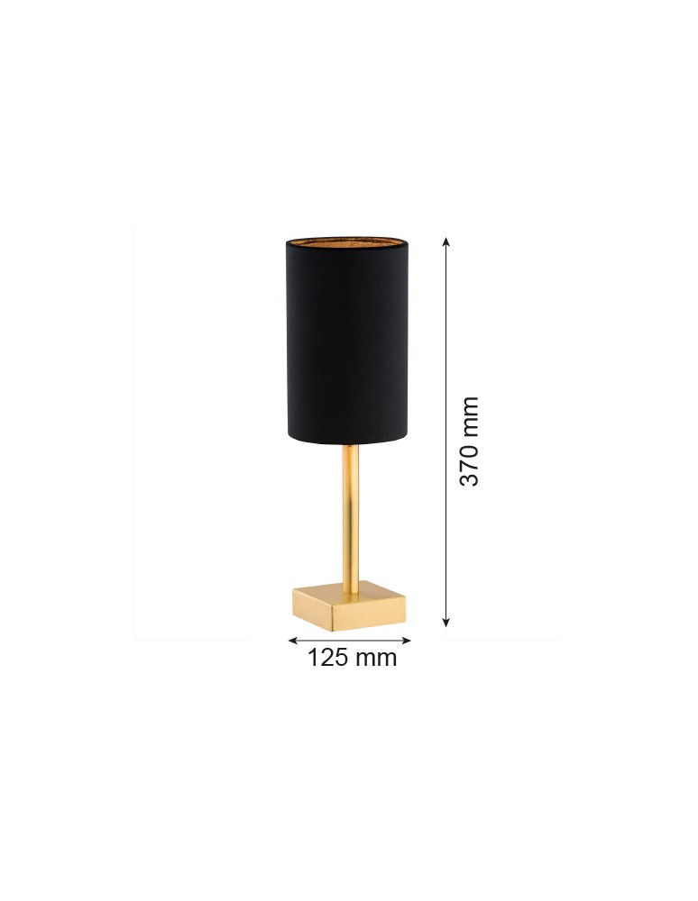 Table lamps with lampshade - Argon ABRUZZO 1 fl. table lamp 1x7W (max) black brushed brass 8031 - product kolory-swiatla.pl 6