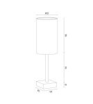 Table lamps with lampshade - Argon ABRUZZO 1 fl. table lamp 1x7W (max) black brushed brass 8031 - product 7