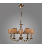 Retro chandeliers - ITALUX ZANOBI Pendant Gray 5xE14 PND-43272-5 - product 2
