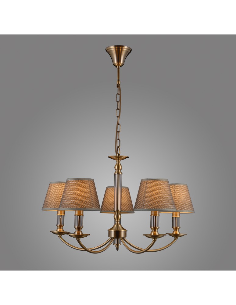 Retro chandeliers - ITALUX ZANOBI Pendant Gray 5xE14 PND-43272-5 - product kolory-swiatla.pl 2