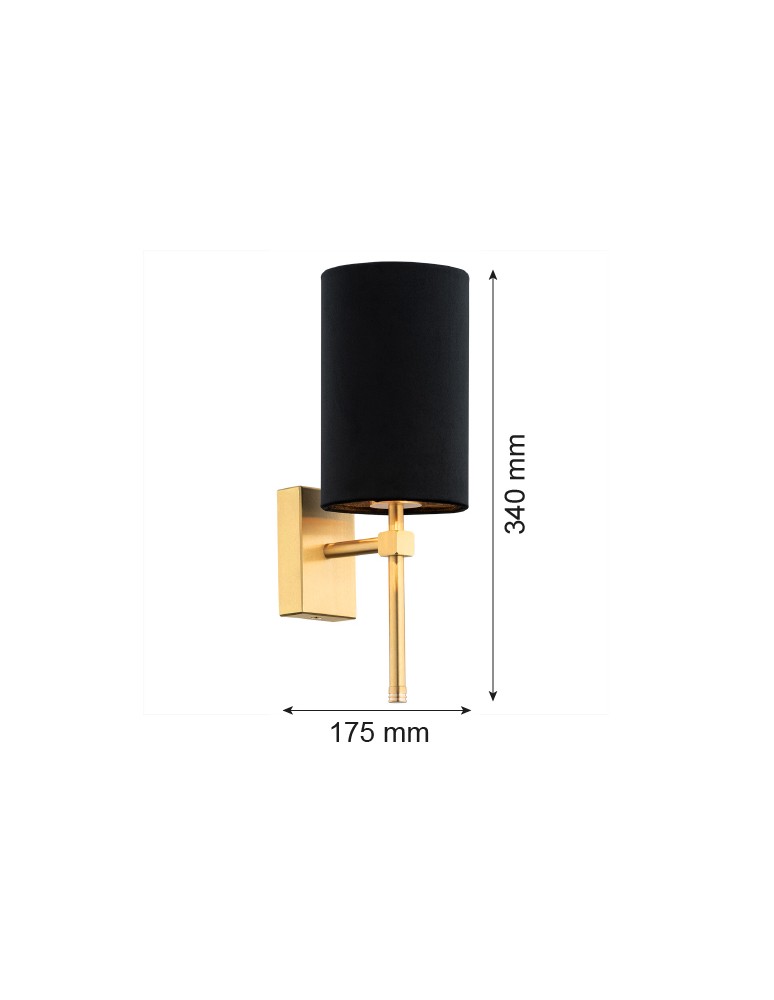 Modern wall lamps - Argon ABRUZZO wall lamp 1 pł. 1x7W (max) black brushed brass 8035 - product kolory-swiatla.pl 5