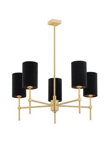 Argon ABRUZZO 5 fl. chandelier 5x7W (max) black brushed brass 2135