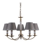 Retro chandeliers - ITALUX ZANOBI Pendant Gray 5xE14 PND-43272-5 - product 3