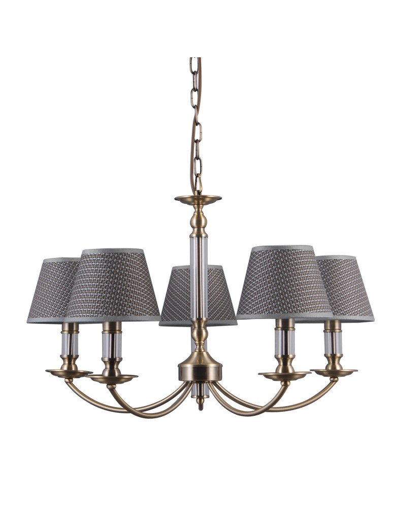 Retro chandeliers - ITALUX ZANOBI Pendant Gray 5xE14 PND-43272-5 - product kolory-swiatla.pl 3