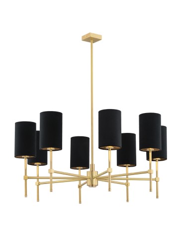 Argon ABRUZZO 8 fl. chandelier 8x7W (max) black brushed brass 5052