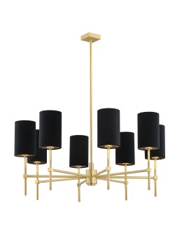 Argon ABRUZZO 8 fl. chandelier 8x7W (max) black brushed brass 5052