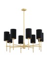 Argon ABRUZZO 8 fl. chandelier 8x7W (max) black brushed brass 5052
