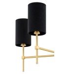 Hampton style chandeliers - Argon ABRUZZO 8 fl. chandelier 8x7W (max) black brushed brass 5052 - product 3