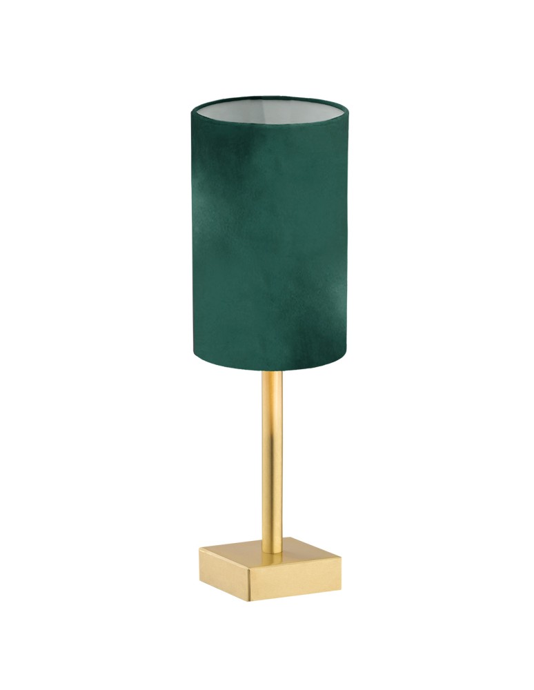 Table lamps with lampshade - Argon ABRUZZO 1 fl. table lamp 1x7W (max) green brushed brass 8108 - product kolory-swiatla.pl 2