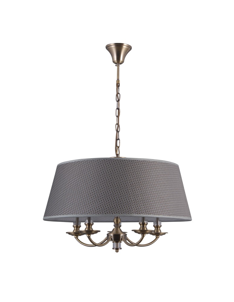 New York style pendant lamps - ITALUX ZANOBI Pendant Gray 5xE14 PND-43272-5A - product kolory-swiatla.pl 1