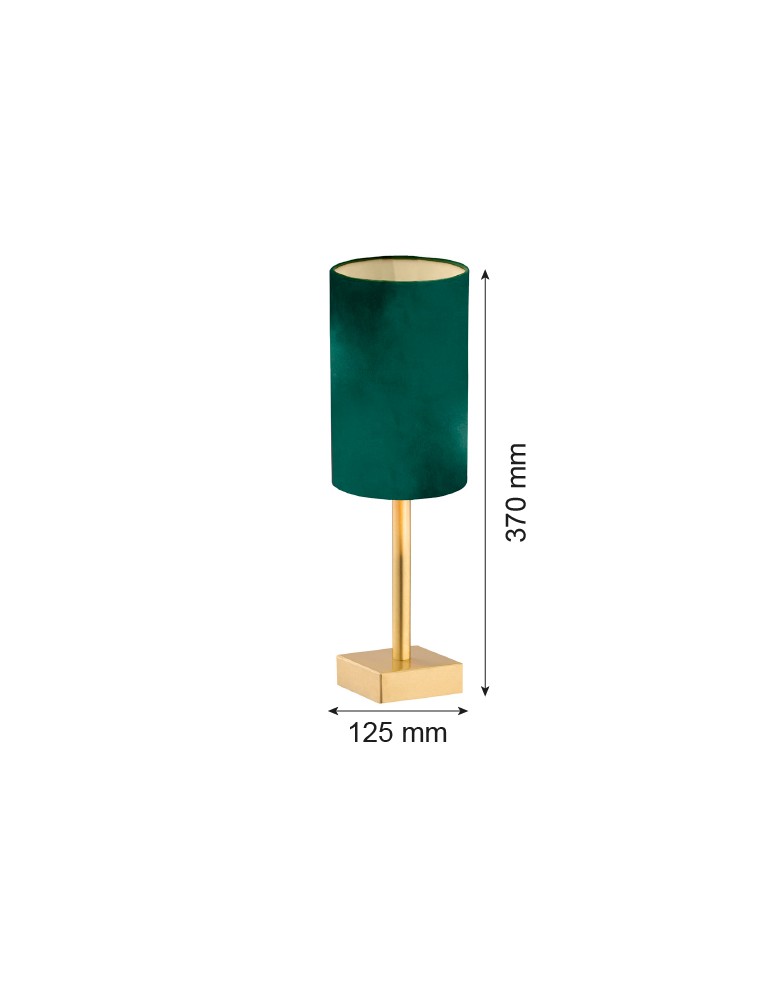Table lamps with lampshade - Argon ABRUZZO 1 fl. table lamp 1x7W (max) green brushed brass 8108 - product kolory-swiatla.pl 4