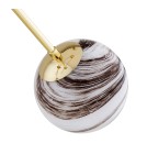 Pendant lamps spheres - Argon ABSOS 1840 4-light pendant lamp with white and brown (marble) lampshades, brass glass frame, brass-plated steel - product 7