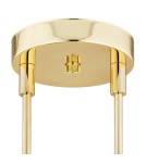 Pendant lamps spheres - Argon ABSOS 1840 4-light pendant lamp with white and brown (marble) lampshades, brass glass frame, brass-plated steel - product 8