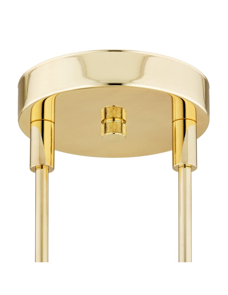 Pendant lamps spheres - Argon ABSOS 1840 4-light pendant lamp with white and brown (marble) lampshades, brass glass frame, brass-plated steel - product kolory-swiatla.pl 8