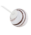 Pendant lamps spheres - Argon ABSOS 1841 4-light pendant lamp with white and brown (marble) lampshades, cream white glass frame, lacquered steel - product 4